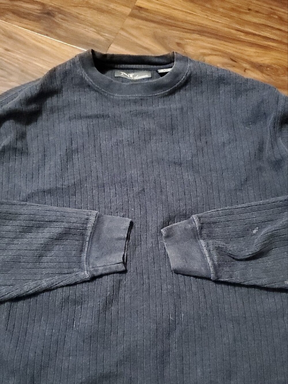 NATURAL LIFE Navy Ribbed Long Sleeve Top - Picture 3 of 6